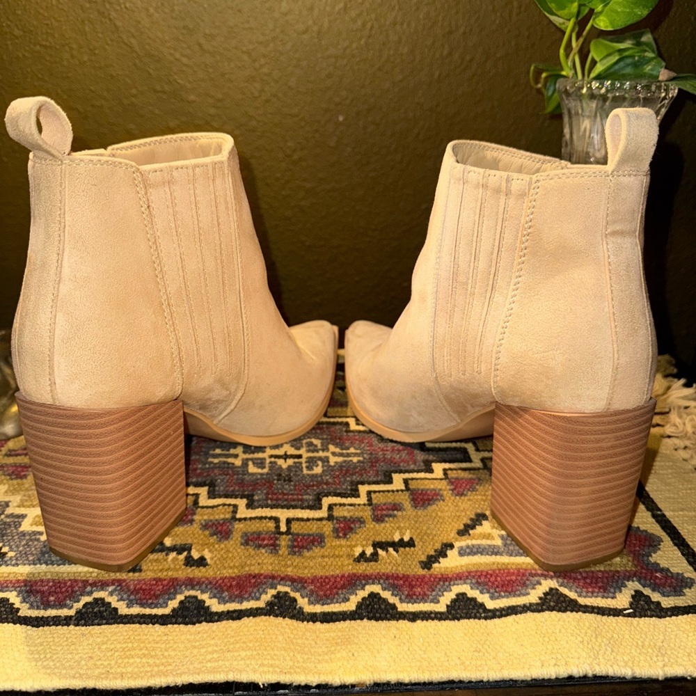 Tan Suede Ankle Boots - Picture 4 of 6